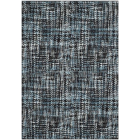 Flowers First 5 ft. 3 in. x 7 ft. 6 in. Porcello Power Loomed Area Rug Charcoal & Blue - Medium Rectangle FL1862551